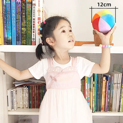 Baby Recognition Color Ball Plush Bells Ball Plush Multi Color Sensory Educational Toy Pet Training Toy Colorful Plush Bell