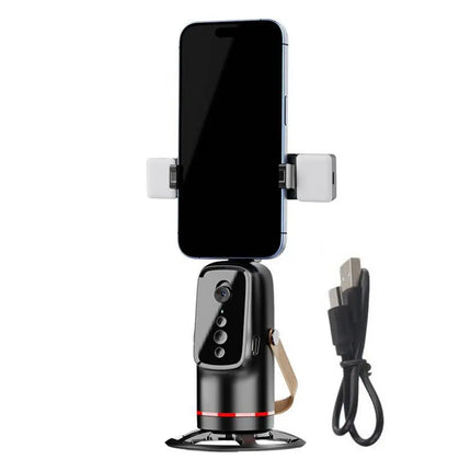 Face Tracking Tripod 360 Degree Rotation Auto Stand Tripod That Follows Your Movement for Live Streaming Selfie Video Recording