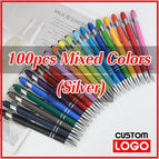 Blue / 100pcs Mixed (Silver