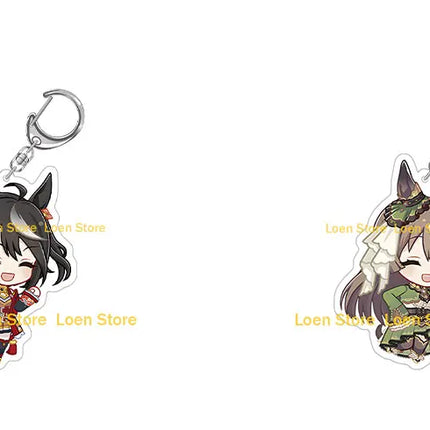 Uma Musume Pretty Derby Tokai Teio Silence Suzuka Gold Ship Mejiro McQueen Vodka Daiwa Scarlet Chibi  Acrylic keychain pendant