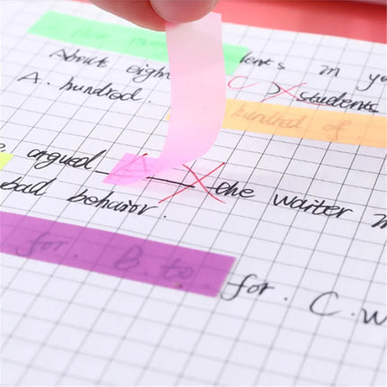 200 Sheets Sticky Notes Adhesive Memo Notes Index Transparent Post Stickers Bookmarks Notepad School Office Stationery Supplies