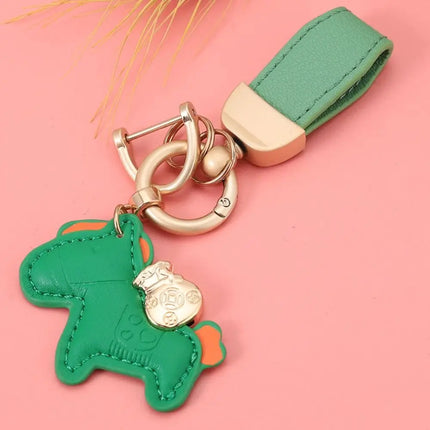 Cartoon Horse Keychain Year of Horse Leather Horse Pendant Horse Ornament Chinese Zodiac Chinese New Year Gift Birthday Gift