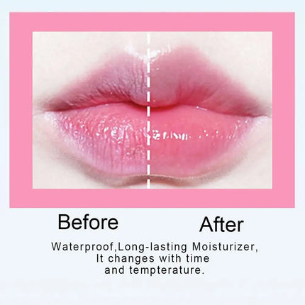 Temperature Color Changing Lip Balm Crystal Jelly Flower Lipstick Gloss Nutritious Lasting Moisturizing Non-Stick Cup Makeup New