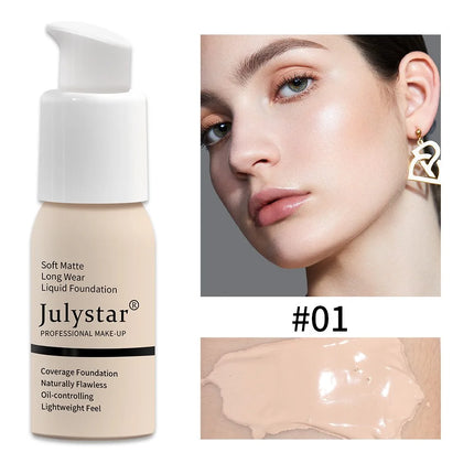 New Long Lasting Liquid Foundation Waterproof Oil Control Full Coverage Concealer Brighten Matte Moisturizing Primer Makeup Base