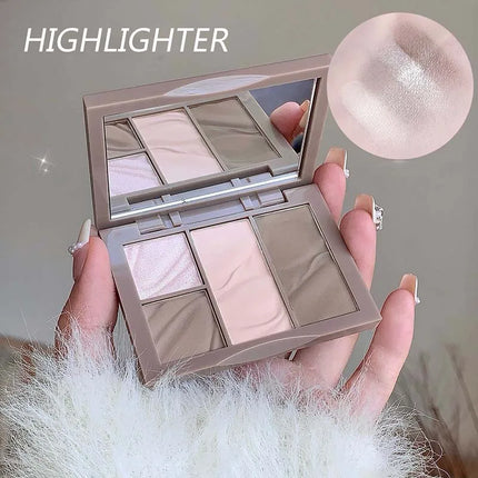 Sweet Mint Highlighter Contour Shading Powder Palette Makeup Matte Bronzer Highlight Glitter Brighten Face Blush Nose Contouring