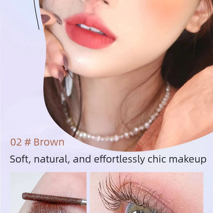 Waterproof Spiral Brush Head Mascara - Steel Tube Long-lasting Easy To Apply - Suitable for Beginners Party Makeup Mascara