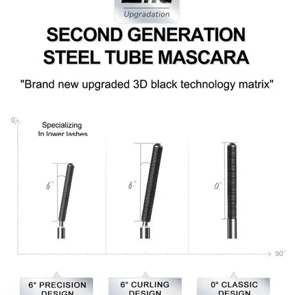 Judydoll 3D Curling Eyelash Iron Mascara, Black & Brown, Curling & Lengthening, Long-Lasting Formula, Waterproof, Smudge-Proof