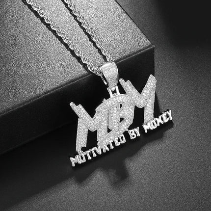 Hip Hop Iec Out Put Crystal Zirconia Dollar Sign Pendant Necklace Fashion Punk Cool Rock Rap Party Jewelry Accessories for Men