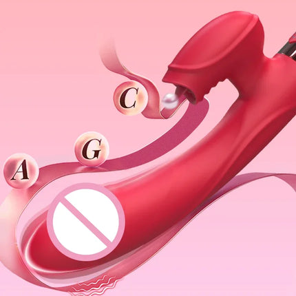 Sex Toy Vibrator for Women Clitoris Stimulator Female Masturbator G Spot Dildo with Tongue Licking Adults Goods 18+