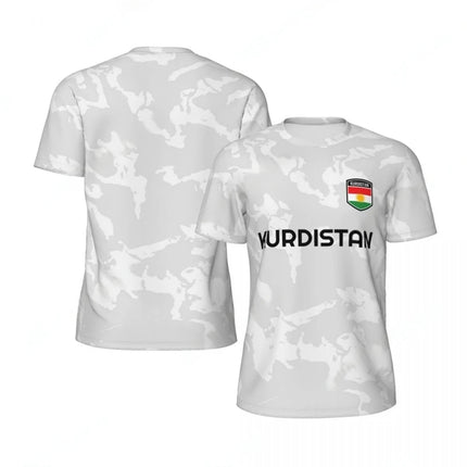 KURDISTAN 3D Print Sport Quick-dry Breathable Men T-shirt Outdoor Football Jersey Club Fan Team Short-sleeve Clothing Summer Top