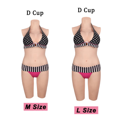 KUMIHO Silicone Bodysuit Crossdressing Cosplay Fake Boobs Breasts Forms Male to Female Transgender Body Suit Shemale Costumes