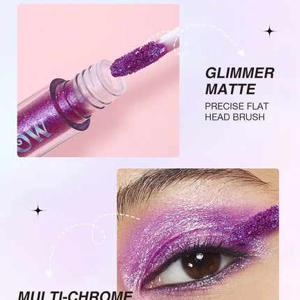 Diamond Shimmer Liquid Eyeshadow Set - Pearlescent Finish High-Pigment Long-Lasting Glitter Eyeshadow for Dazzling Beauty