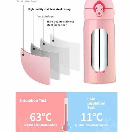 THERMOS Stainless Steel Double-layer Vacuum Cup Leak Prevention Insulated Flasks 350ml/500ml Thermo Water Bottle Thermal Tumbler