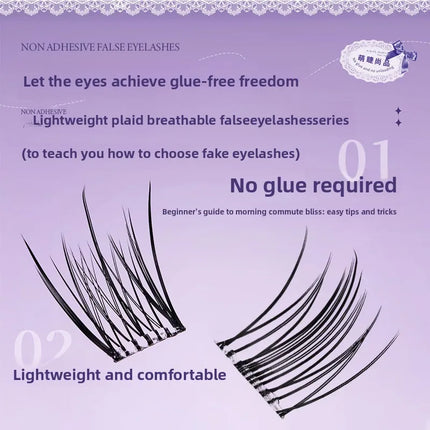 No Glue Needed False Eyelashes Lower Lashes Wispy Cat Eye Lashes Voluminous Fluffy Natural Look Daily Wear Easy to Apply