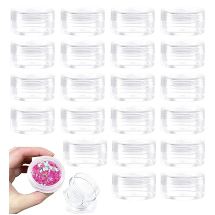 20/30/50pcs 5g 10g 15g 20g Mini Empty Plastic Cosmetic Jar Refillable Portable Container for Eyeshadow Makeup Face Cream Storage