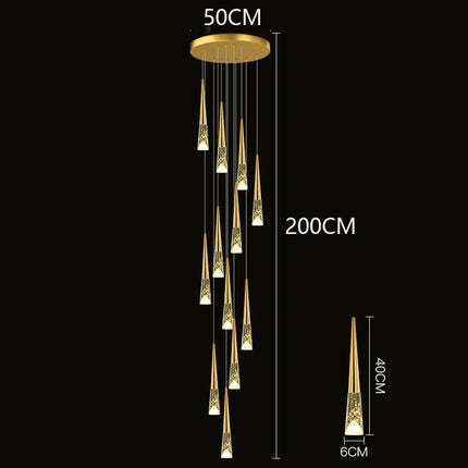 Modern home decoration crystal chandelier, stair Pendant lamp, living room Pendant lights, interior lighting