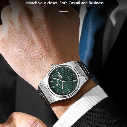 POEDAGAR Luxury Original Men's Watch Waterproof Stainless Steel Luminous Men's Wristwatch Date Week Quartz Fashion Watches For Men