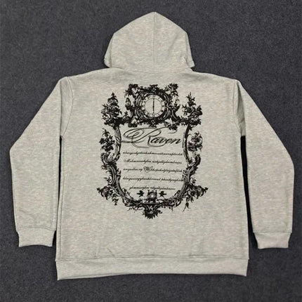 Autumn and winter new men's and women's zipper hooded sweatshirt can be worn externally Y2K simple daily versatile style