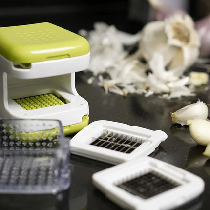 Multifunction Vegetable Dicer Garlic Presser Crusher Plastic Eco Friendly Ginger Slicer Mincer Chopper Kitchen Gadget for Salad