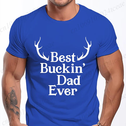 Mens Street T Shirt Best Dad Ever for Amazing Dad Funny Fathers Day Tees Summer Classic Men's T-shirt Street Oversized Clothing