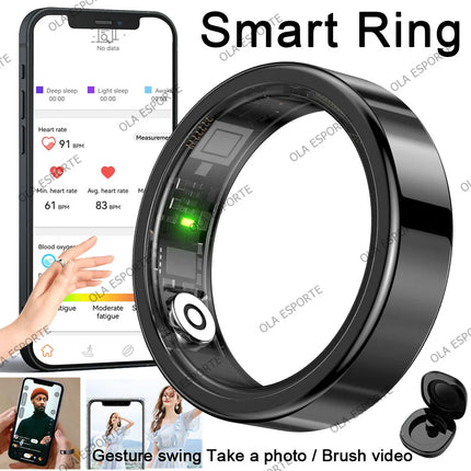 New Smart Ring 2026 Premium Smart Ring Remote Control Multiple Heart Rate Sports Modes Sleep Health Fitness Ring For Android IOS