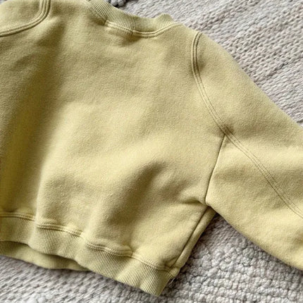 2026 Spring New Infant Long Sleeve Pullover Baby Letter Print Tops Children Casual Sweatshirt Toddler Tops Boy Girl Clothes