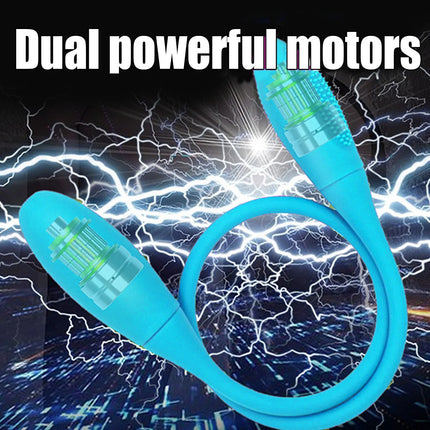 USB Rechargeable Silicone Clitoral Sucking Vibrator Double Ended Oral Licking Tongue Sex Toy for Women Couples Adult Products