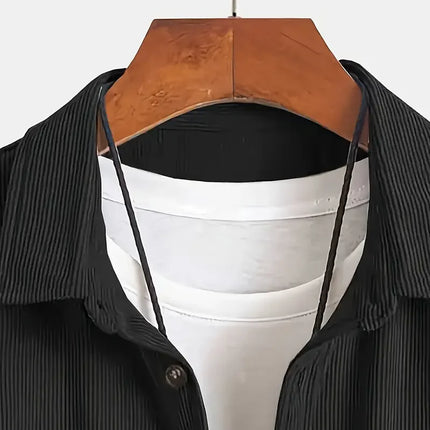 The New Spring and Autumn 2025 Corduroy Shirt, a Casual Men's Lapel and Trendy Loose Jacket