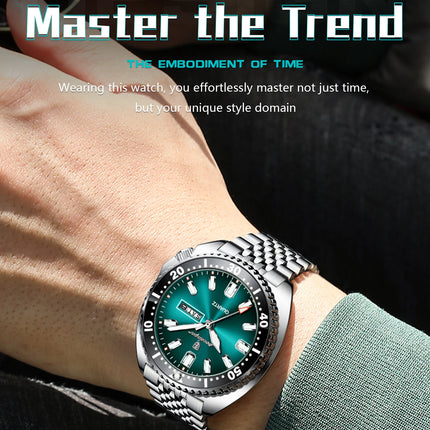 POEDAGAR Luxury Fashion Men's Watch Waterproof Luminous Quartz Male Watch Date Week Stainless Steel Casual Watches For Men Reloj