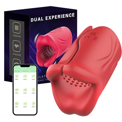 Male Masturbator Deep Throat Mouth Blowjob Vibrator Penis Pump 360° Wrapped 9 Frequency Vibration APP Control Sex Toys for Men