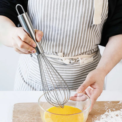 Stainless Steel Mini Whisk Kitchen Cuisine Manual Egg Beater Whisks and Mixer 6 Wire Manual Frother Mini Whip