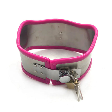 Sex Accessories Stainless Steel BDSM Bondage Posture Neck Collar With Pull Ring Adjustable Collar Rings Strap Harness Sexy Toys