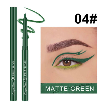 Eyeliner Pen Is Waterproof, Sweat-Proof, Does Not Smudge, Easy for Beginners to Use, Green, Purple, Black, Long-Lasting, Non-Fading Eyeliner Pen