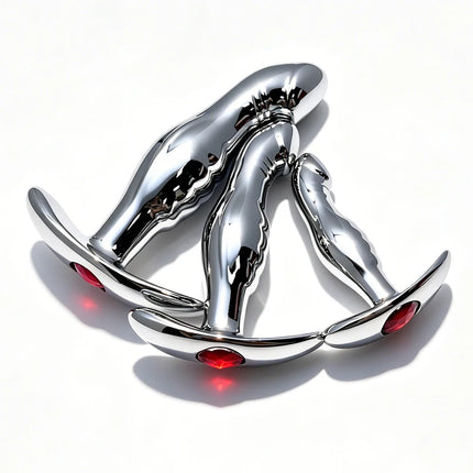 1Pcs, Metal Realistic Dildo Anchor Anl Plug, Three Sizes, Gem Base Anal Plug, G-Spot Massage, Sexual Health, Adult Sex, Sex Toys
