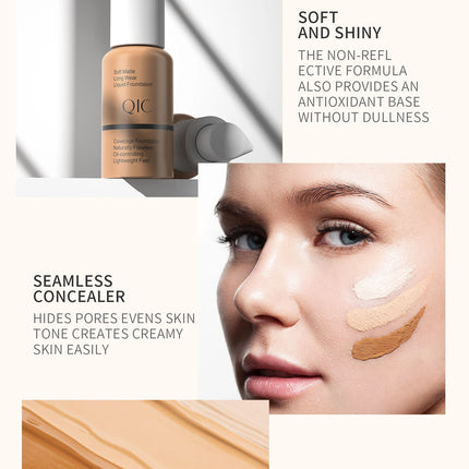 Liquid Foundation Concealer Face Naturally Flawless Matte Oil-Control Waterproof Long Lasting Foundation 30ml 5 Colors Optional