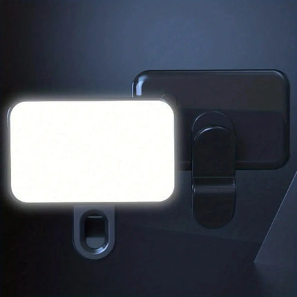 New Portable Mini Selfie Fill Light Rechargeable 3 Modes Adjustable Brightness Clip On For Mobile Phone Computer Fill Light
