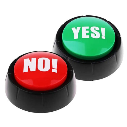 Funny Interactive Yes No Button Sound Prop Game Show Maybe Sorry Button Team Talking Communication Answer Buzzers Gag Gifts