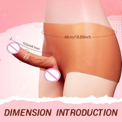 Wearable Dildo Panty Harness Strap On Dildo Adult Women Sex Toy High Elastic Silicone Large Dick Clitoris Stimulator Lesbian Toy