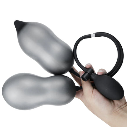 2 IN 1 Inflatable Anal Plug Expandable Dildo Pump Butt Plug Anal Dilator Bdsm Sex Toy Gay Prostate Massage For Anus Enlargement