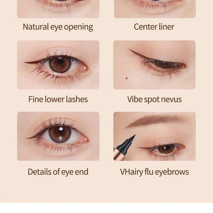 O'CHEAL Eyeliner Stamp Black Liquid Eyeliner Pen Waterproof Fast Dry Dual Head Eye Liner Pencil Make-up for Women Cosmetics Tool