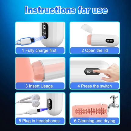 Automatic Male Masturbators  Vibrating Machine Masturbation Cup Penis Stimulation Pocket Pussy Adult Sex Toys for Men