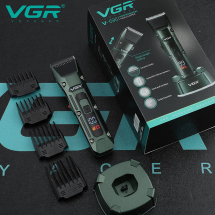 VGR V-696 New metal Popular Salon Barber Hair Cut Machine Professional Cordless Hair Trimmer Electric Hair Clippers for Men