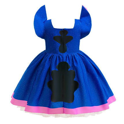 Baby Disney Movie Stitch Role Playing Costume Sets Cartoon Cute Princess Dress Stage Performance Purim Carnival Kids Dress