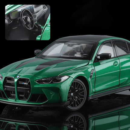 NEW 1:18 BMW M3 CS LCI G80 Mpower Supercar Alloy Car Diecast & Toy Vehicle Car Model Miniature Scale Model Car For Children Gift
