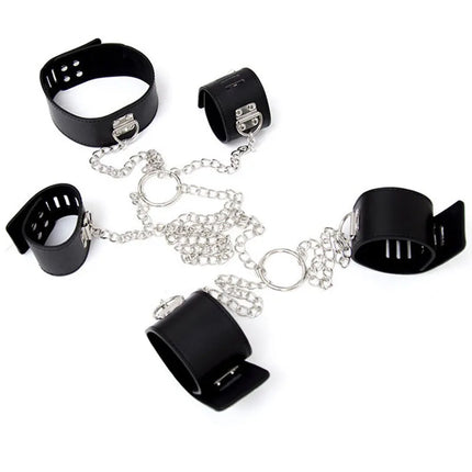 Sex Games for Adults Tools Leather Neck Collar Handcuffs Ankle Cuffs Erotic BDSM Bondage Restraints Sex Toys For Couples