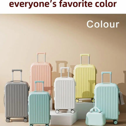 20 Inch Multifunction Large Capacity Luggage Business Carry on Boarding USB Charging Cup Holder 360° Spinner Wheels Suitcase