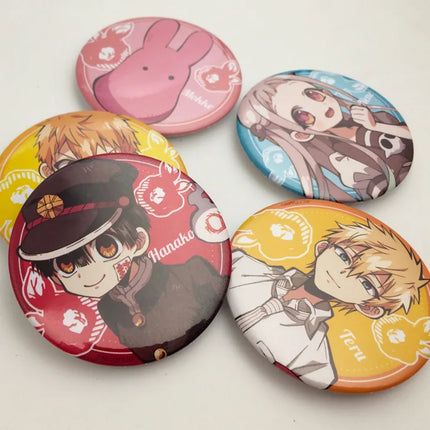 Demon Slayer Mugen Train Anime Badge Bag Charm Accessory Kyojuro Rengoku Akaza Enmu Pin Brooch Collection Gift for Fans Cosplay