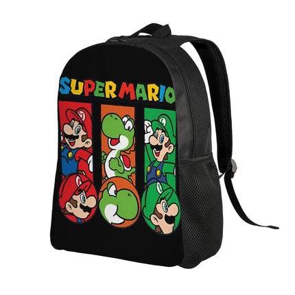 3D Printing M-Marioed Backpacks for Boys Girls Cartoon Yoshi College School Travel Bags Men Women Bookbag Fits 15 Inch Laptop