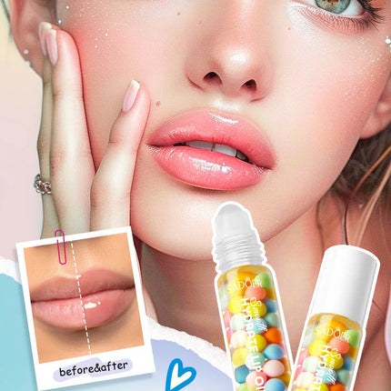 1/2/3pcs SADOER Macaron Moisturizing Lip Oil Plump Lips Cream Hydrating Lip Balm Lip Plumper for Beauty Lips Skin Care