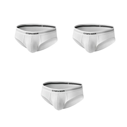 3Pack Summer Single Layer Mens Underwear Low Rise Briefs for Men Elastic Comfort Fit Underpanties Ropa Interior Hombre